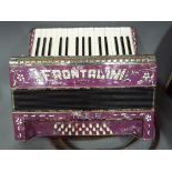 Frontalini Italia piano accordion with diamante and floral finish with hard case This lot must be