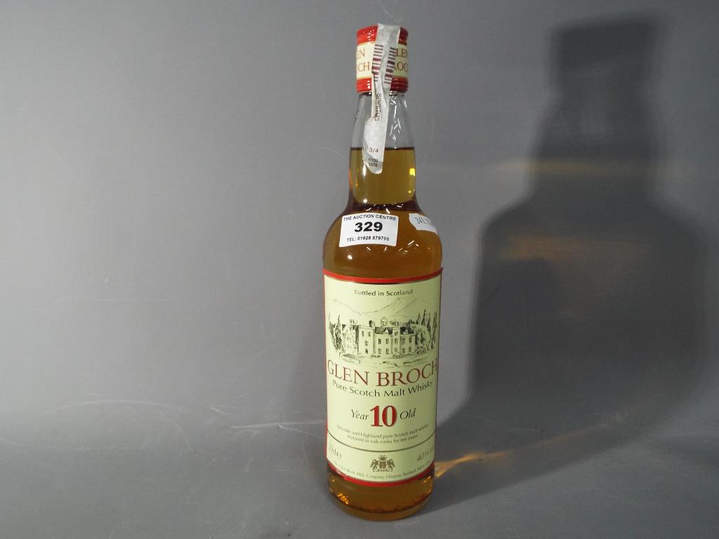 A bottle of Glen Broch pure Scotch Malt whisky, 10 year old, 70cl,