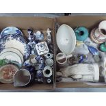 Mixed lot of ceramics to include Delft, Denby Stoneware, Nao and similar.