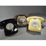 Vintage Telephones - a collection of three rotary dial vintage telephones This lot must be paid for