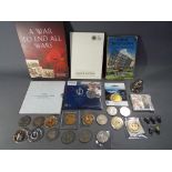 A collection of coins, commemorative crowns, souvenir coins and similar,