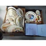 Two boxes containing a large quantity of collector plates to include Royal Commemorative,