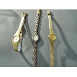 Three lady's wristwatches to include Accurist, Timex and Anne Klein.