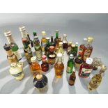 Breweriana - a quantity of miniature bottles to include liqueur Galliano, Angostura,