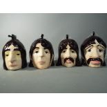 Lorna Bailey - a set of Beatles head tea pots by Lorna Bailey Condition - no chips, cracks,
