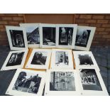 A large wooden case approximately 68 cm x 93 cm x 6 cm containing a quantity of photographs of