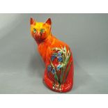 Anita Harris - an Anita Harris figurine of a sitting cat,