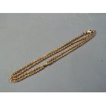 9 ct - a 9 carat gold belcher chain stamped 375, approximate weight 4.