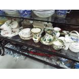 A collection of mixed ceramics to include Mason's Ironstone 'Chartreuse' pattern, Spode 'Campanula',