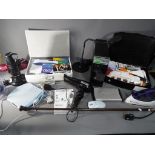 A good mixed lot to include tables lamps, HP desktop, a hard drive (HP Pavilion Slimline),