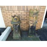 Two vintage chimney pots largest being approx 115cm (h) [2] This lot must be paid for and removed