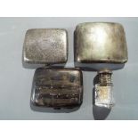 Two George V silver hallmarked cigarette cases,