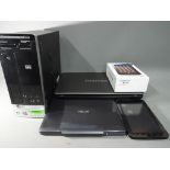 A good mixed lot comprising a Toshiba laptop, Asus notebook,