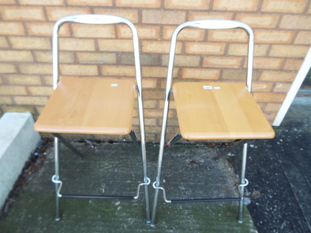 Two modern breakfast stools [2] This lot must be paid for and removed no later than close of - Image 2 of 2
