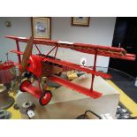 Red Barons Fokker DR1 Triplane - a rare 1/8th scale model of the Red Barons Fokker DR1 Triplane,