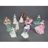 Royal Doulton - ten Royal Doulton ladies to include Pretty Ladies Christine, Sarah, Four You HN3754,