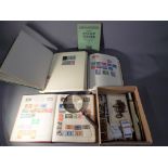 Lot to include stamp albums, cigarette cards, small quantity of coins,