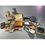 Lot to include vintage tins, a 'Lenthall' Sound Box, vintage medical equipment and other.