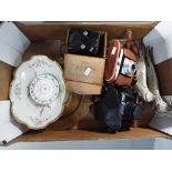 Mixed lot to include metal ware, Limoges ceramics,
