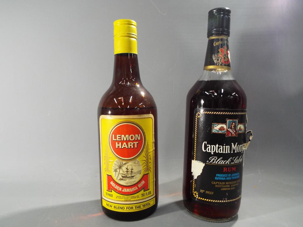 Rum - probable 19th century bottling of Captain Morgan Black Label Rum 70% proof 26 2/3 fl.