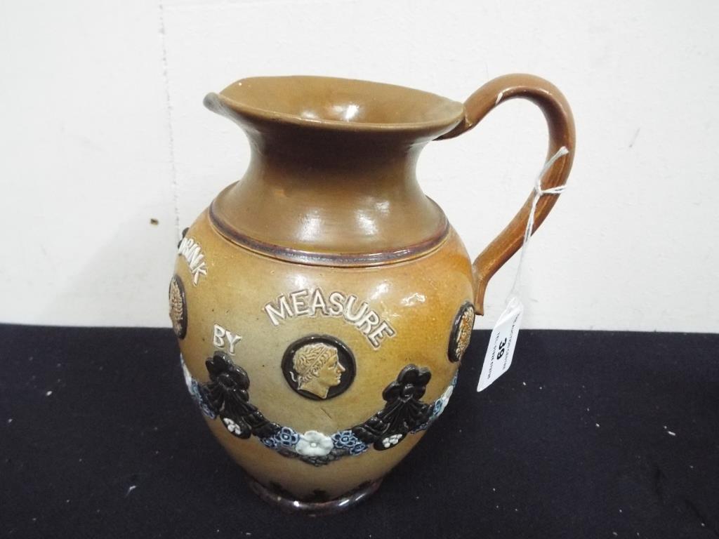 Royal Doulton - a Royal Doulton Lambeth ware jug, - Image 3 of 4