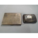 Two George VI silver hallmarked cigarette cases, one marked Birmingham assay 1945,