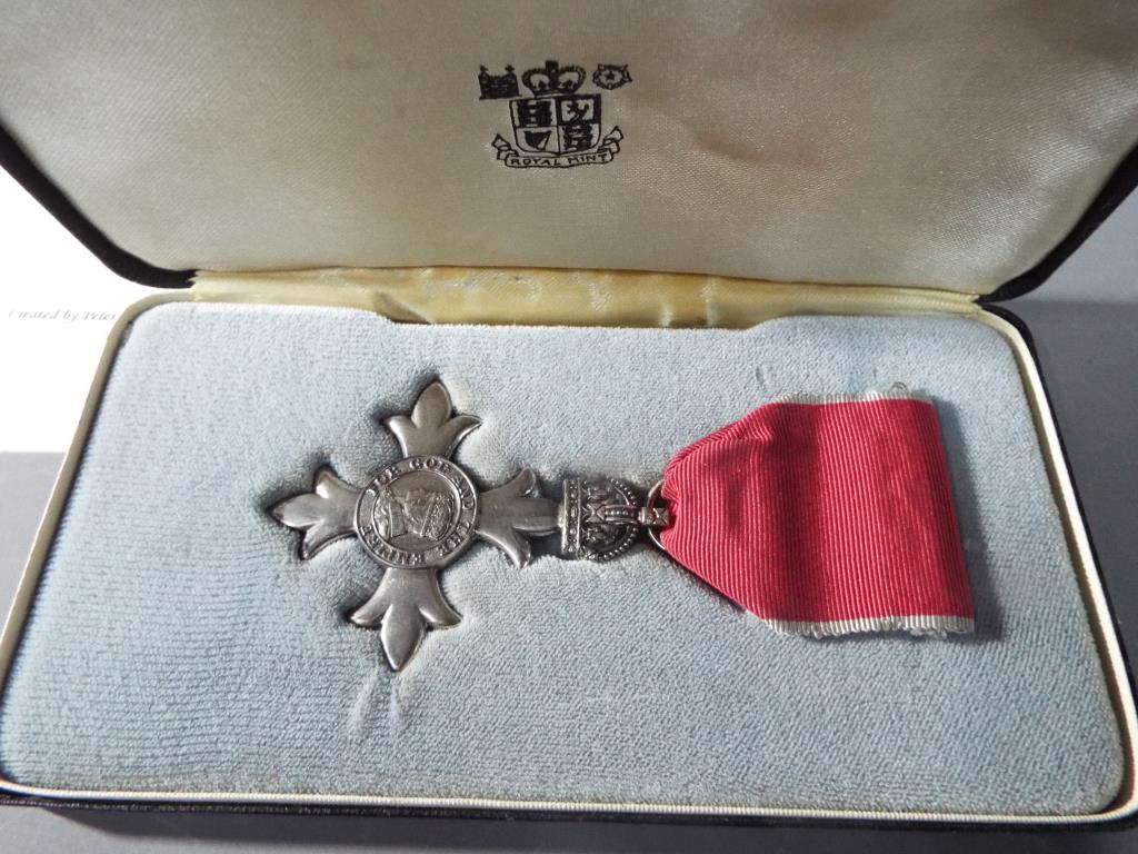 A framed MBE citation and medal awarded to Richard George Norrell in recognition of his service to - Image 2 of 3