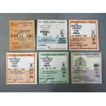 Football - A collection of six cup final ticket stubs comprising FA Cup Final 1956, 1969,