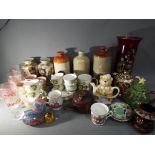 A good lot of ceramics and glassware to include a part Gainsborough tea set,
