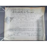 An Elizabeth II Military Commission awarded to Roger Francis Mount Wassner appointing him