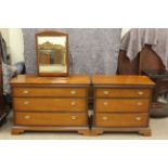 Stag three drawer dressing table and chest