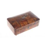 Tortoiseshell box with interior compartments,