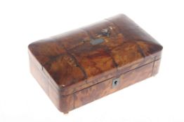 Tortoiseshell box with interior compartments,