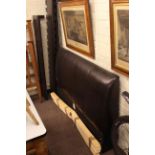 Faux leather double bedstead