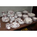 Large quantity of Crown Ducal Orange Tree dinnerware including tureens