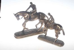 Leonardo bronzed jockey's LP29632 and LP29633 (2)