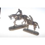 Leonardo bronzed jockey's LP29632 and LP29633 (2)