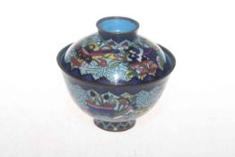 Chinese Cloisonne bowl and cover