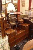 Edwardian mahogany dressing table, kidney shaped dressing table,