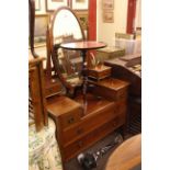 Edwardian mahogany dressing table, kidney shaped dressing table,