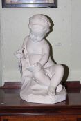 Large Parian figure of a young child