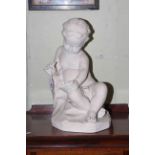 Large Parian figure of a young child