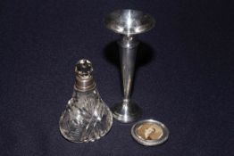 Silver specimen vase,