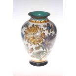 Large Gouda vase decorated with chrysanthemum,