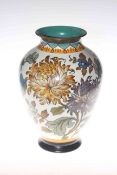 Large Gouda vase decorated with chrysanthemum,