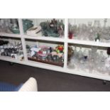 Assorted china, glassware, walking sticks, clocks, cameras, metalware,