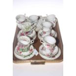 Royal Albert 'Flowers of the Month Series' part tea service