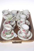 Royal Albert 'Flowers of the Month Series' part tea service