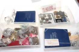 Draws of coinage including Pre 1947 GB silver, Civilisation Light Infantry medal,