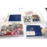 Draws of coinage including Pre 1947 GB silver, Civilisation Light Infantry medal,